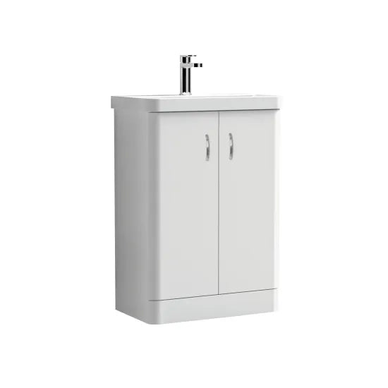 Arley Direction 600mm  2 Door Floor Standing Vanity Unit With Basin