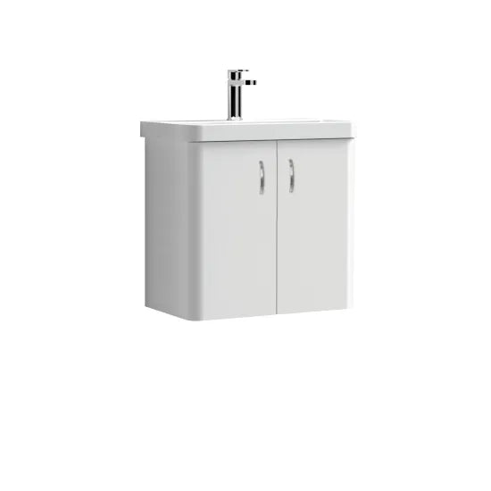Arley Direction 600mm 2 Door Wall Hung Vanity Unit & Basin