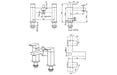 Vema Lys Deck Mounted Bath/Shower Mixer - Chrome