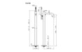 Vema Timea Floor Standing Bath/Shower Mixer - Chrome