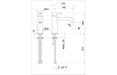 Vema Tiber Basin Mixer - Brushed Brass