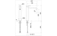 Vema Tiber Tall Basin Mixer - Brushed Brass