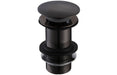 Unslotted Mushroom Basin Waste (1 1/4") - Matt Black