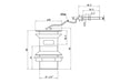 Slotted Basin Plug & Chain Waste - Chrome
