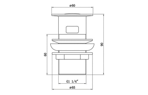 Slotted Round Basin Waste - Chrome