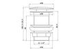 Unslotted Mushroom Basin Waste (1 1/4") - Chrome