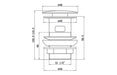 Vema Slotted Push Button Waste - Stainless Steel