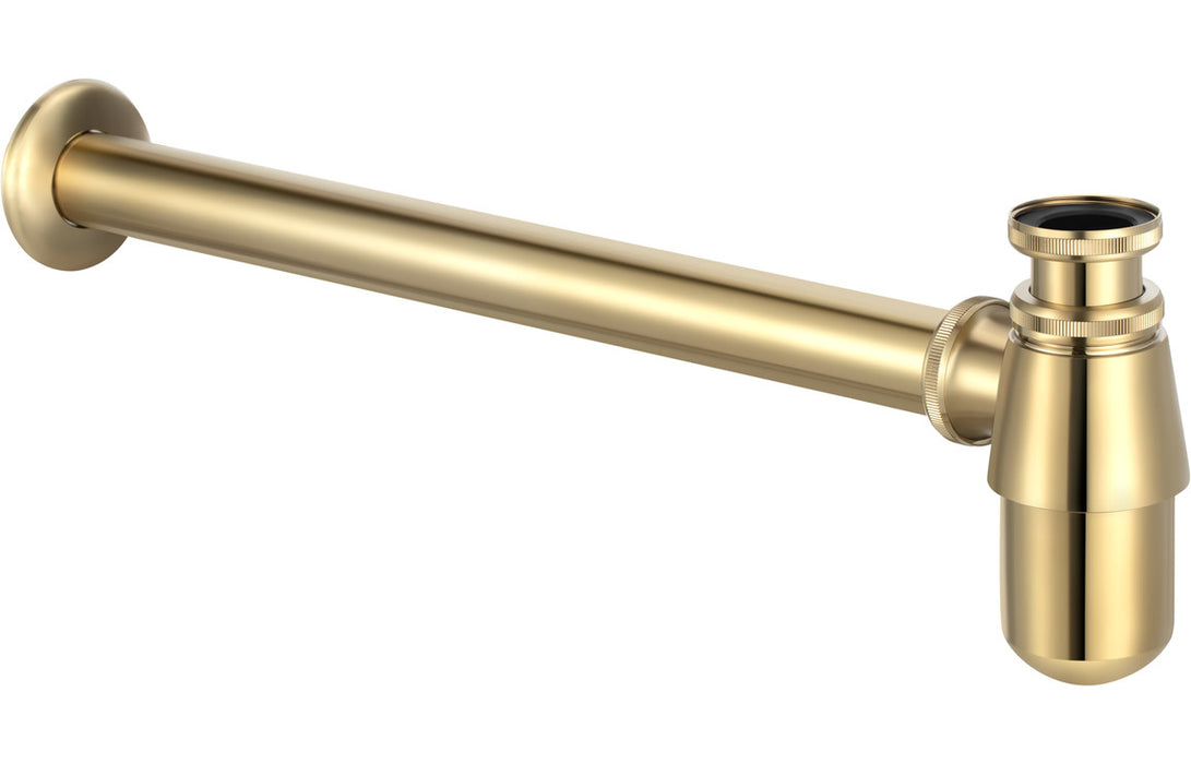 Origin 600mm Wall Hung White Marble Basin Shelf & Bottle Trap