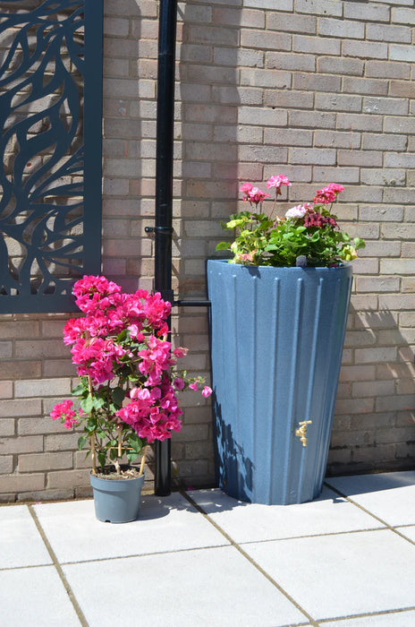 150 Litre Water Butt Planter in Blue Marble - Mini Cosmo