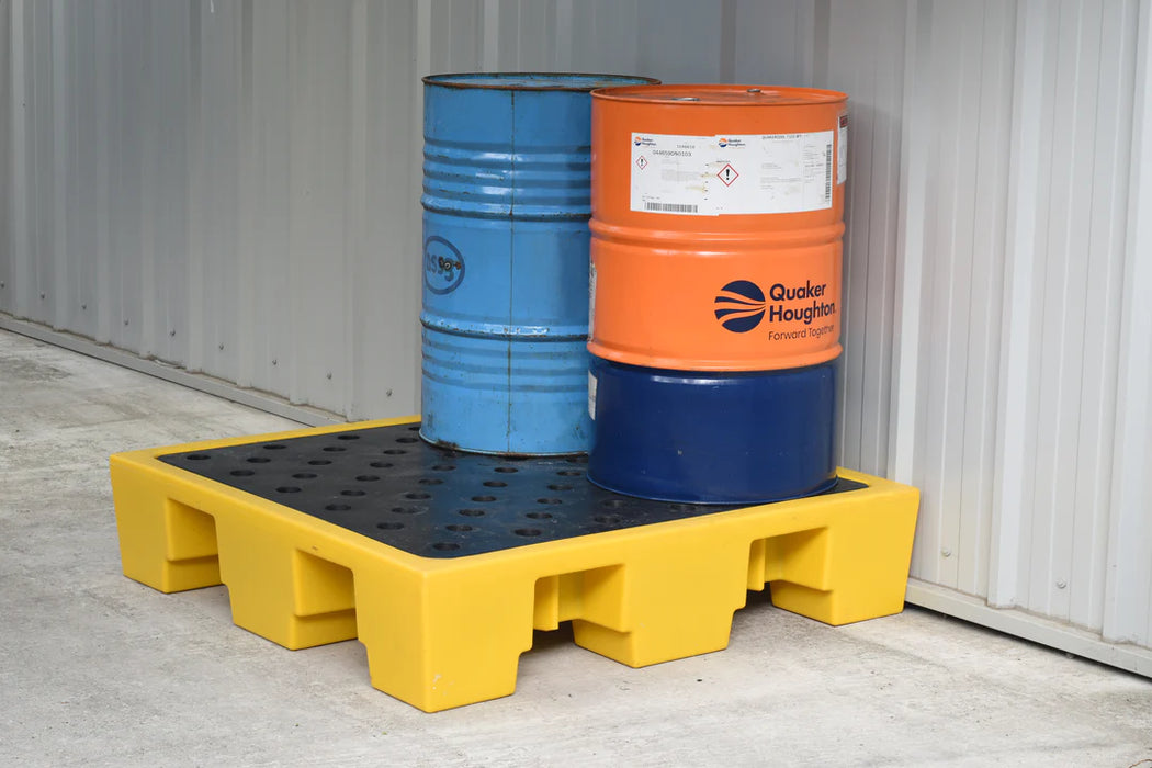 4 Drum Plastic Spill Pallet - PE Grid
