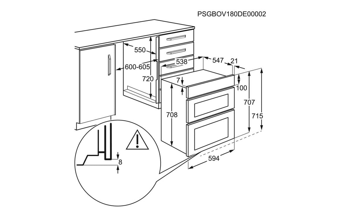 AEG DUB535060M Built Under Double Electric Oven - St/Steel
