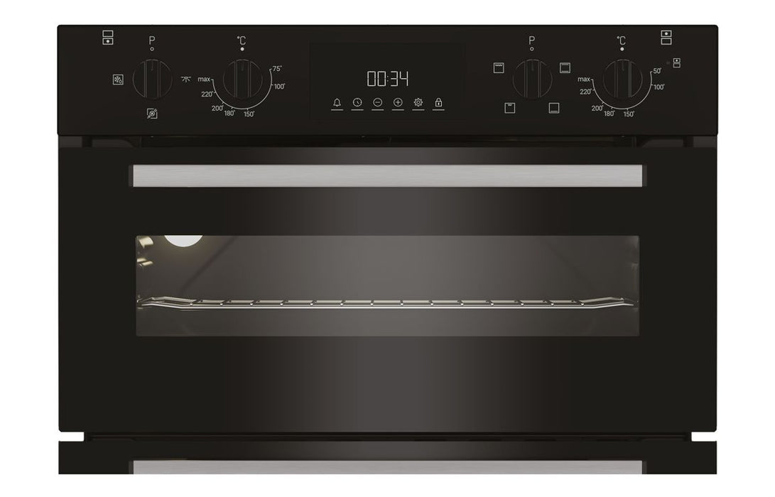 Indesit DUI 10D B Built Under Double Electric Oven - Black