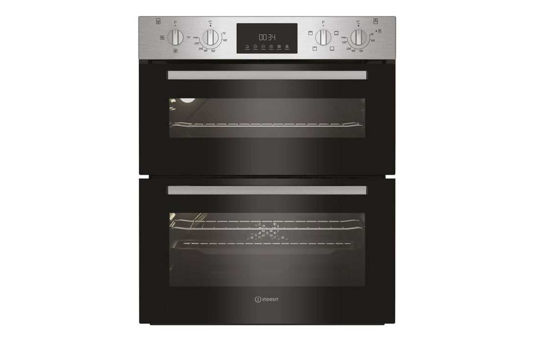 Indesit DUI 10D IX Built Under Double Electric Oven - St/Steel