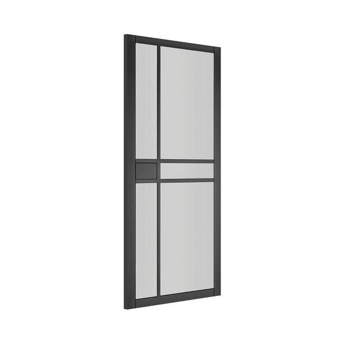 Deanta Dalston Black Prefinished Glazed Door