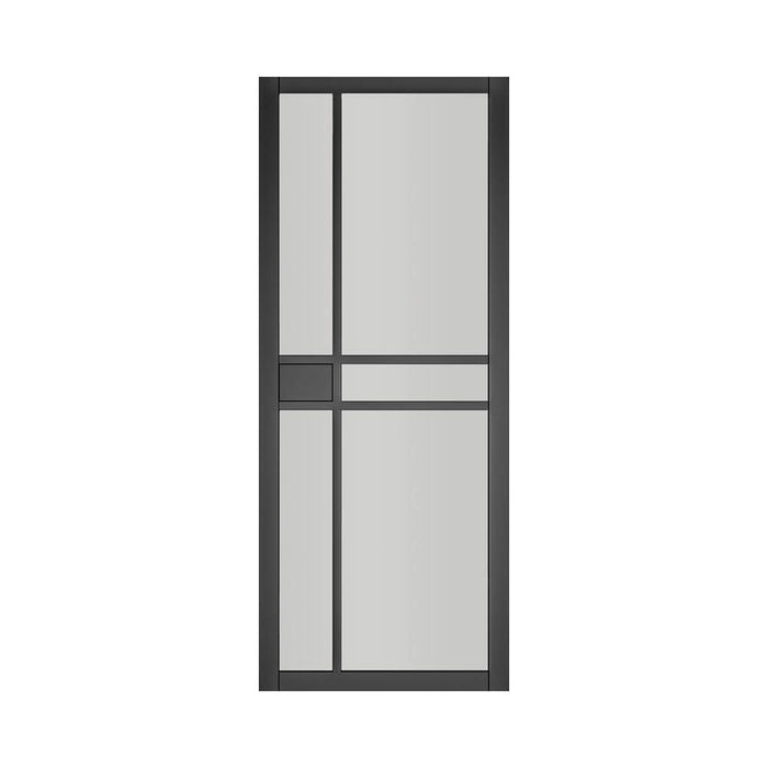 Deanta Dalston Black Prefinished Glazed Door
