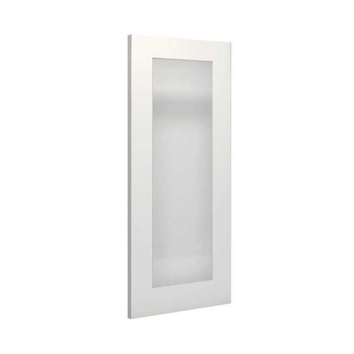 Deanta Denver White Primed Obscure Glaze Door