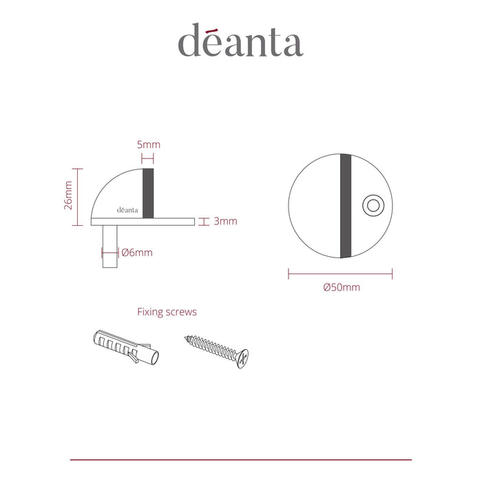 Deanta Oval Door Stop Satin Stainless Steel