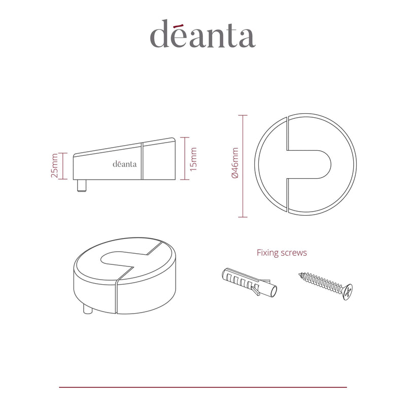 Deanta Sloped Door Stop Satin Stainless Steel