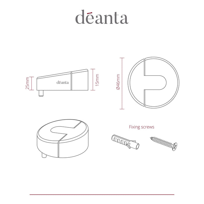 Deanta Sloped Door Stop Satin Stainless Steel