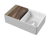 Double Bowl Butler Sink with Ledge, Grids & Chopping Board 795 x 460 x 220mm