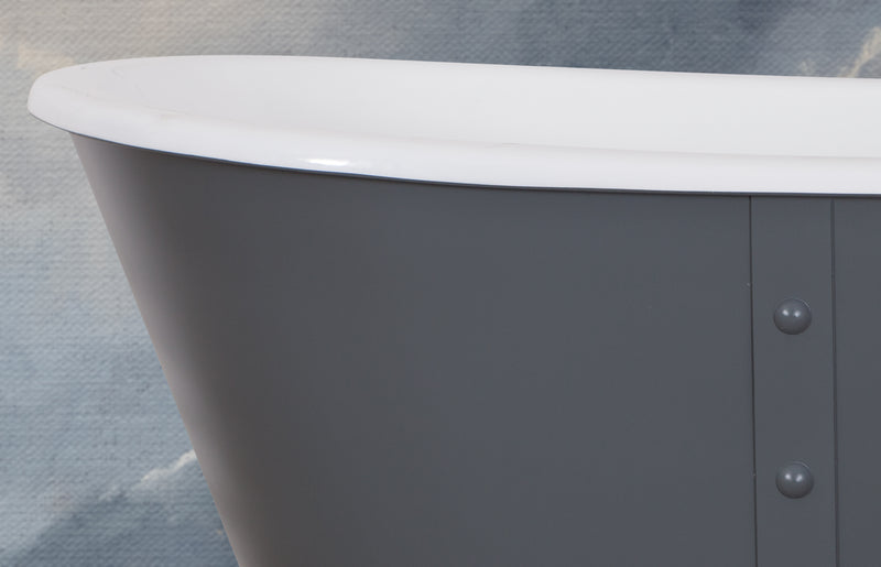 Hurlingham Drayton Freestanding Cast Iron Bath 1700 x 675mm