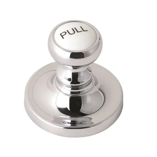 Chrome White Pop Up Basin Waste