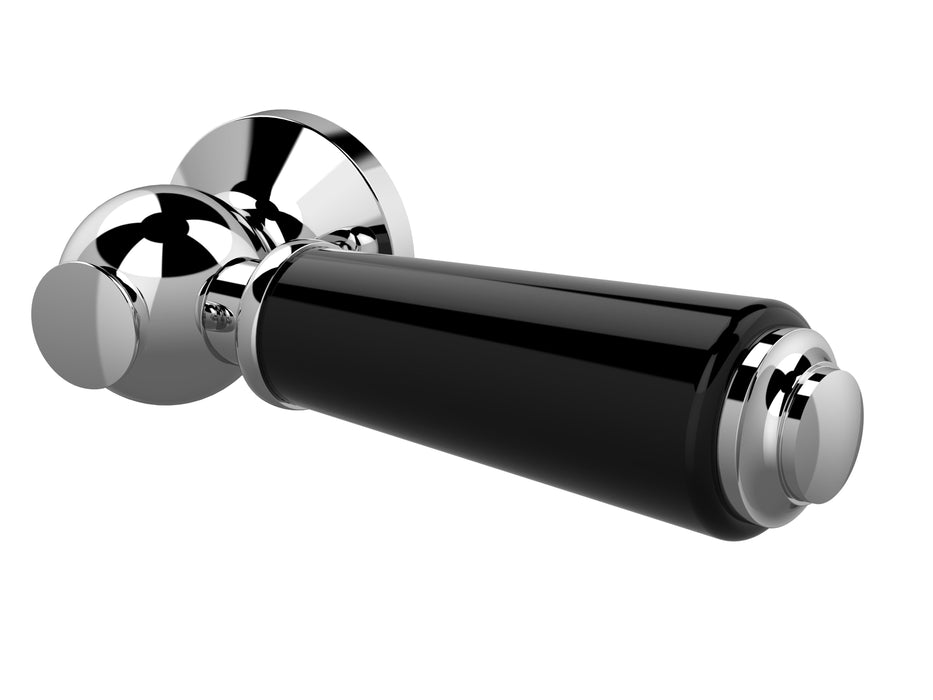 Black & Chrome Ceramic WC Lever