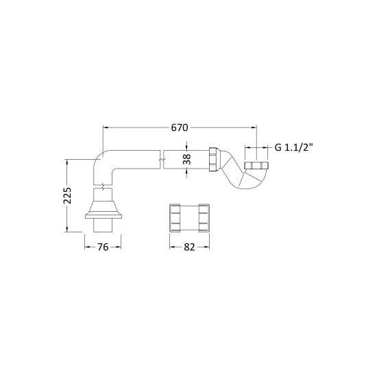 Chrome Shallow Seal Trap