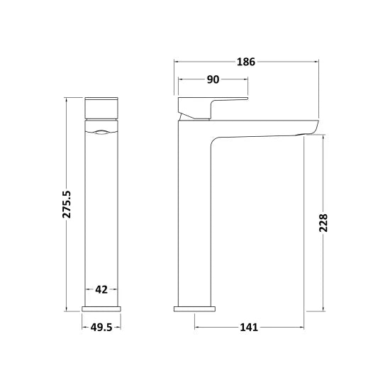 Eclipse Chrome Tall Mono Basin Mixer