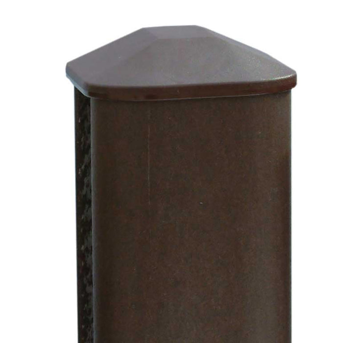 Eco Fence Panel Post with Steel Insert (2.7m) - Walnut
