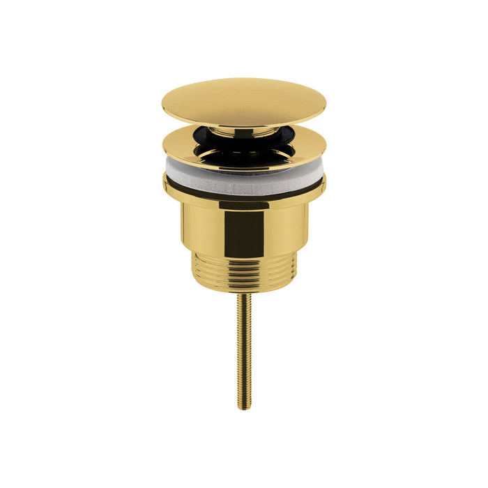 Brushed Brass Universal Push Button Basin Waste