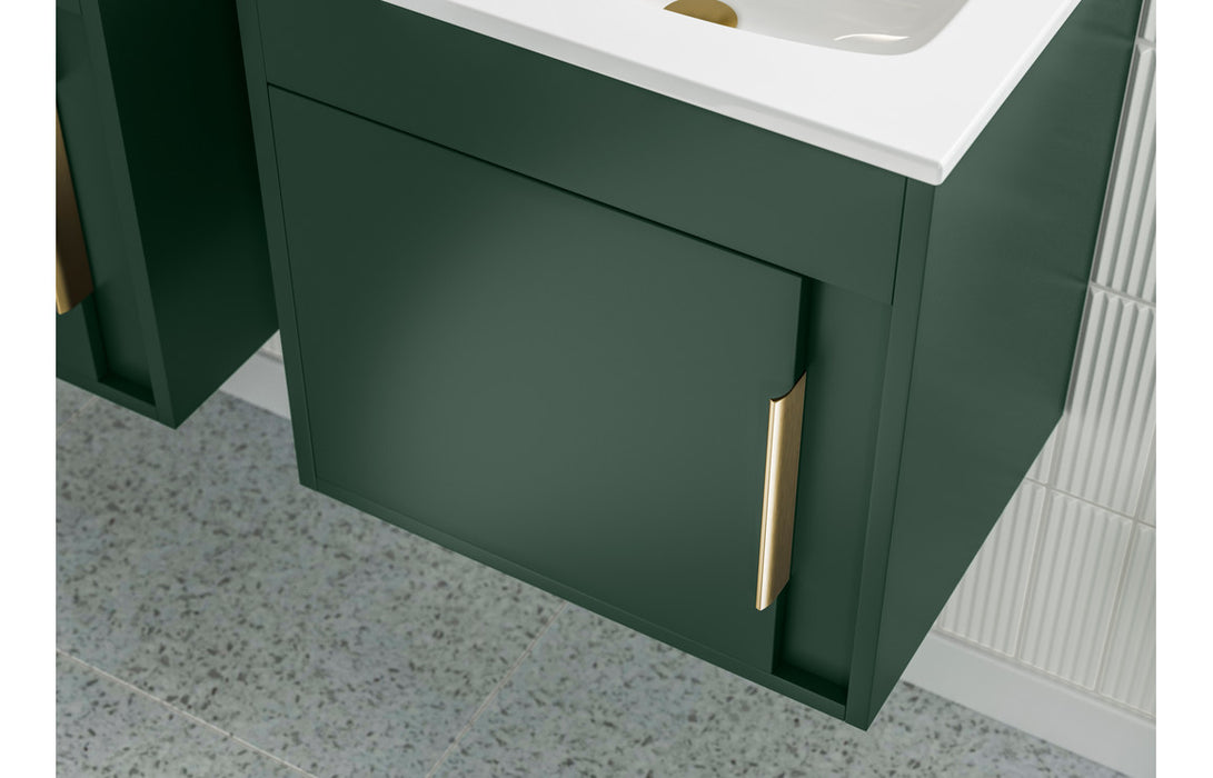 Terra 510mm Wall Hung Unit Inc. Basin - Matt Indigo Blue