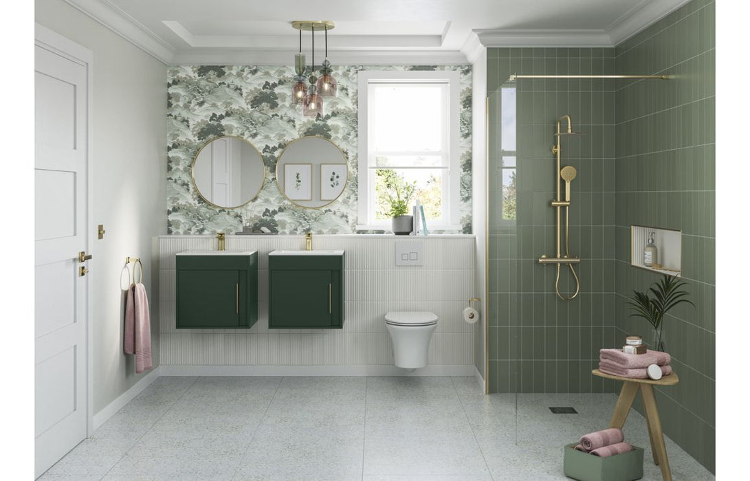 Terra 510mm Wall Hung Unit Inc. Basin - Matt Indigo Blue