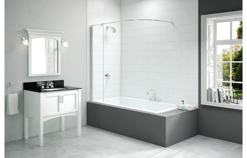 Merlyn 300x1500mm Curtain Rail Bath Screen (8mm)