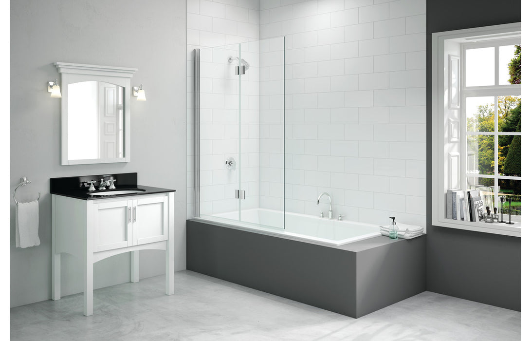 Merlyn 900x1500mm 2-Panel Hinged Bath Screen (8mm)