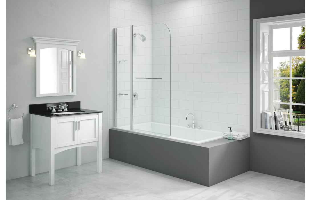 Merlyn 1150x1500mm 2-Panel Curved Bath Screen (6mm)