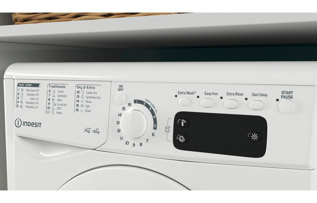 Indesit EWDE 761483 W UK F/S 7/6kg 1200rpm Washer Dryer - White
