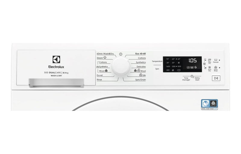 Electrolux EWDK5846B F/S 8/4kg 1600rpm Washer Dryer - White
