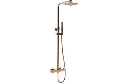 Eclipse Square Thermostatic Bar Mixer w/Riser Kit - Brushed Bronze