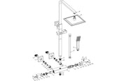 Eclipse Square Thermostatic Bar Mixer w/Riser Kit - Matt Black