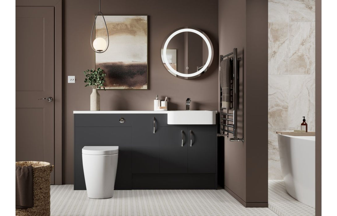 Eton 200mm Standard Toilet Roll Unit - Matt Graphite Grey