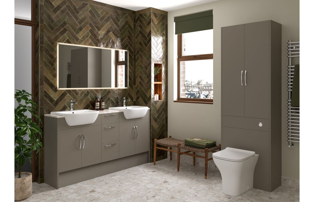 Eton 500mm Slim WC Unit - Matt Stone