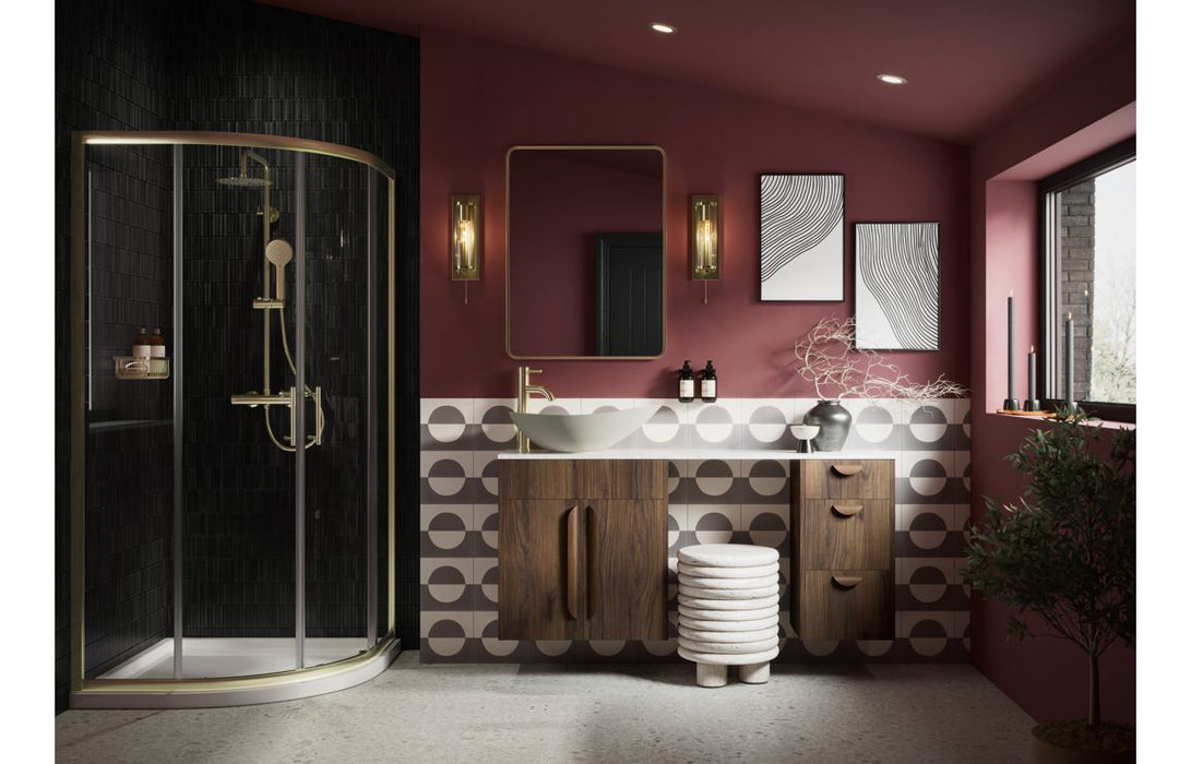 Eton 2400mm Plinth - Warm Walnut