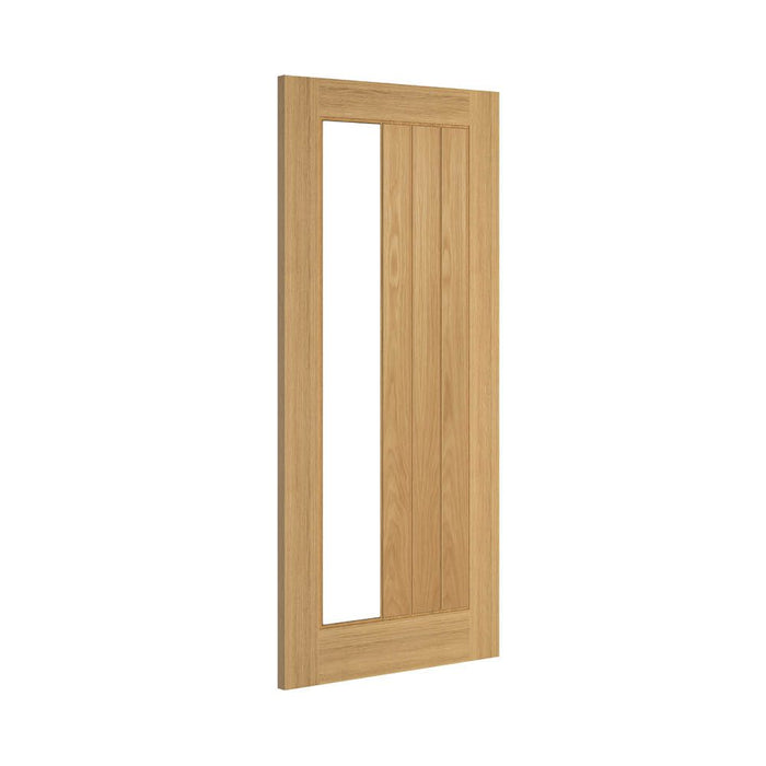 Deanta Ely Prefinished Oak Glazed Side Lite Door