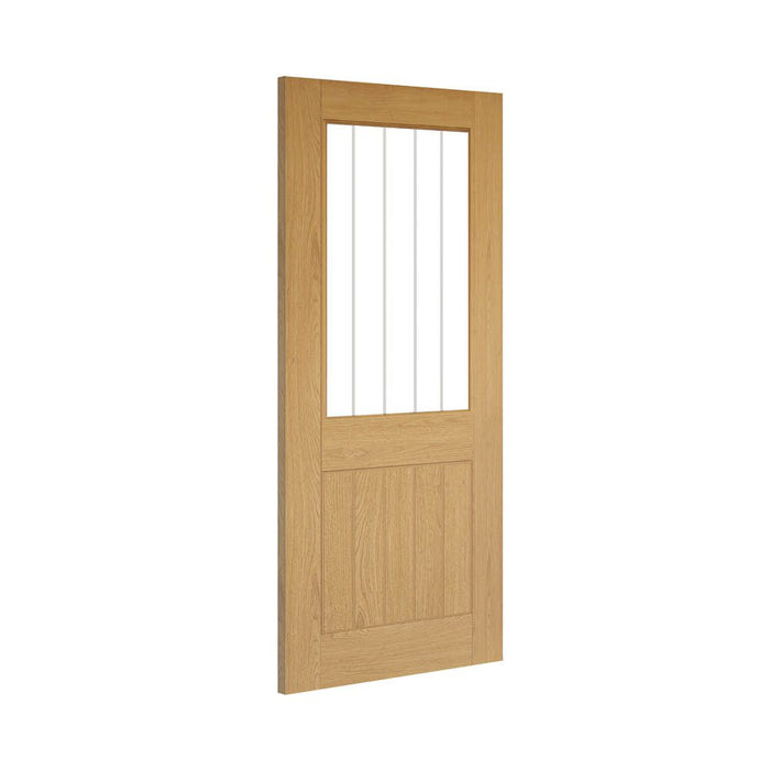 Deanta Ely Prefinished Oak Glazed (1 Lite Half) Door