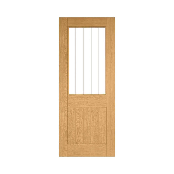 Deanta Ely Prefinished Oak Glazed (1 Lite Half) Door