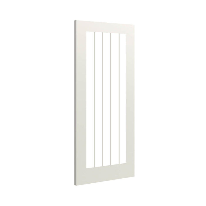 Deanta Ely White Primed Glazed 1 Lite Full Door