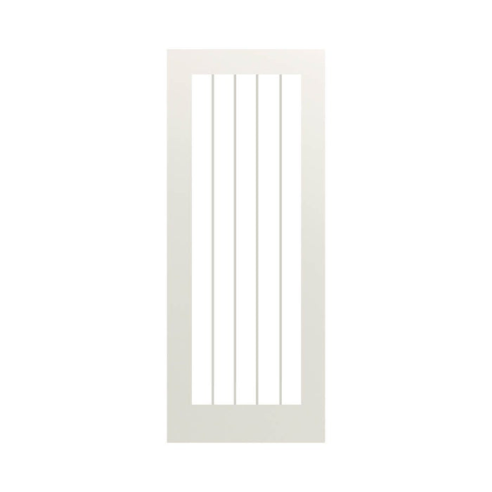 Deanta Ely White Primed Glazed 1 Lite Full Door