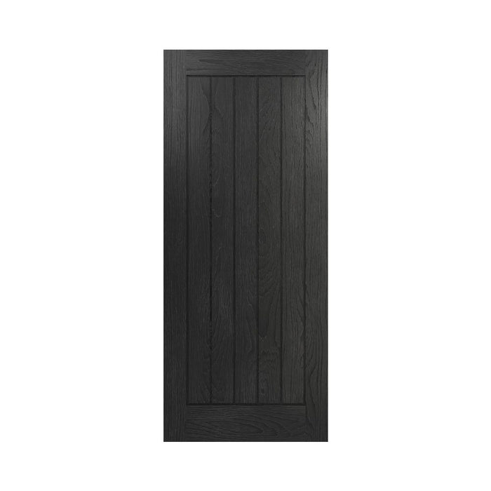 Deanta Ely Brushed Black Oak Door