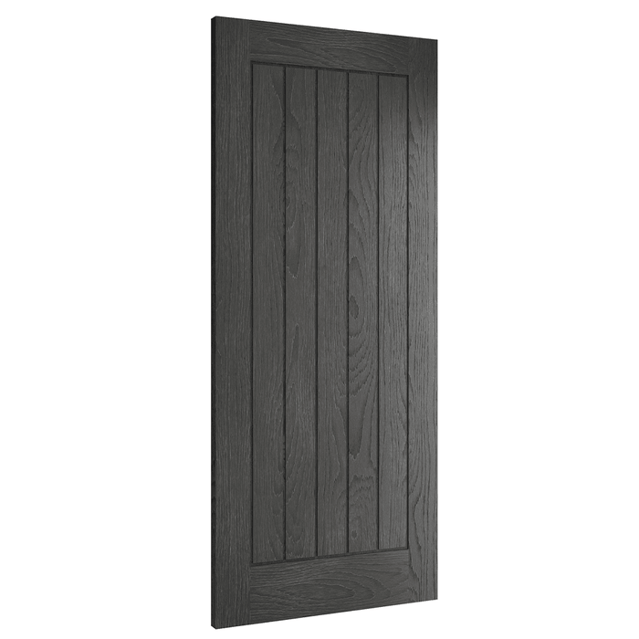 Deanta Ely Brushed Black Oak Door